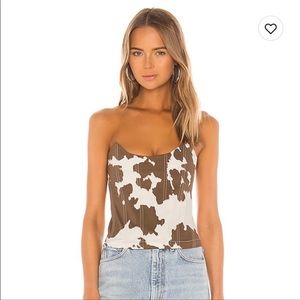 MIAOU leia cow print corset. XS rodeo western